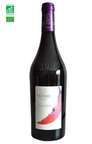 Bouteille de vin rouge pinot noir - Jura - Domaine christophe richard